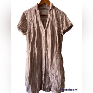 Abercrombie Striped Shirt Dress (Size M)